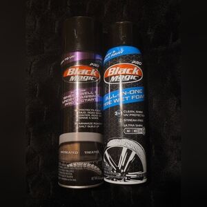 Set of Black Magic PRO Tire Wet Foam & Wheel Well & Undercarriage Protectant NEW